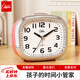 康巴絲（Compas）大數字音樂(lè )鬧鐘學(xué)生用電子小鬧表兒童鬧鈴臺式簡(jiǎn)約鐘表夜燈床頭鐘 玫瑰粉【字大清晰大音量】