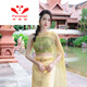 梵奧格（FANAOGE）傣族服裝女西雙版納女裝少數(shù)民族表演服泰國影樓藝術(shù)網(wǎng)紅長裙定制 01抹胸+裙子+披肩雞蛋花發(fā)夾1 均碼 80-140斤內(nèi)可穿
