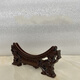 安言 藝術(shù)瓷盤(pán)子支架陶瓷裝飾盤(pán)雙龍頭架子擺設盤(pán)子托架木質(zhì)底座圓盤(pán) 檀木實(shí)木12寸配30公分盤(pán)