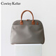 COWLEY KELLER女士手提包托特包女包通勤商務(wù)公文包女斜挎包大容量文件包電腦包 卡其色 38*11*30cm 14英寸