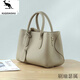 酷奇袋鼠包包女包今年新款通勤女士時(shí)尚中年手提斜挎包媽媽包潮禮物女 大象灰