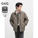 GXG男裝寬松短款羽絨服襯衫外套冬季 卡其色 190/XXXL