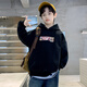 G.DUCKKIDS男童連帽衛衣春秋季新款中大童男孩運動(dòng)秋裝長(cháng)袖寬松兒童百搭上衣 黑色 160 建議身高150-160年齡12-14歲