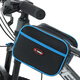 烈速自行車前梁包山地車前杠包公路車手機(jī)收納袋單車前掛馱包防水掛包 藍(lán)色.20.5*14.5厘米-魔術(shù)貼固定