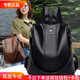 北狐  雙肩包女韓版2023新款真皮牛皮背包潮女士旅行包軟皮防盜媽媽包 黑色