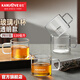 金灶（KAMJOVE）玻璃水杯耐熱小品茗杯加厚功夫茶杯茶具家居泡茶小杯帶把花茶杯 透明款 120ml 4只