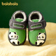 巴拉巴拉（BALABALA）兒童棉鞋包跟男童毛絨熊貓棉拖鞋女童2025新款冬季幼童寶寶家居鞋 升級版藏青色 22 內長(cháng)15cm適合腳長(cháng)13.5-14cm