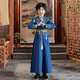 微愛的小松鼠男童唐裝漢服男孩中國風2025新款兒童古裝古風國學演出服 243 中式藍色 140 (140)