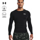 安德瑪（UNDERARMOUR） HeatGear 男子訓(xùn)練運動長袖緊身衣1361524黑色001 XL碼