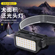 愛(ài)竟大泛光頭燈COB高亮長(cháng)續航雙光源充電維修工作夜釣LED燈 雙色泛光頭燈