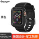 SPIGEN 蘋(píng)果Watch9 /8保護(hù)殼表帶Apple7手表防摔外殼運(yùn)動(dòng)保護(hù)套硅膠防滑表帶 9/8/7/6/SE【44/45mm】黑色殼帶一體