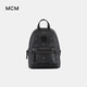 MCM迷你Stark Visetos中性單肩斜挎包節 禮物MMRCAVE01黑色