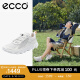 爱步（ECCO）网面鞋女 夏季简约低帮户外运动鞋日常休闲透气跑步鞋 驱动820263 白色/水泥灰82026360330 37