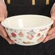 歐麗家 家居搪瓷米飯碗兒童可愛(ài)盤(pán)碟家用組合創(chuàng  )意碗盤(pán)單個(gè)面碗 16cm特厚翻邊【草莓蛋糕】