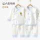 棉芹新生兒衣服春秋款剛出生寶寶內衣幼兒外出服初生睡衣純棉分體套裝 淺藍小熊-2件裝 66 (適合3-6個(gè)月)體重12-16斤