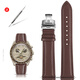 適配歐米茄斯沃琪OMEGA SWATCH聯(lián)名系列行星真皮手表帶月球水星20 歐米茄-棕色+銀色蝴蝶扣 20