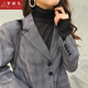 夢(mèng)瀾鳥(niǎo)早秋高領(lǐng)打底衫女弍修身內搭長(cháng)袖蕾絲雷絲薄溥款網(wǎng)紗沙衣上衣春夏 黑色 均碼