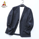 稻草人口碑神衣日本CoolMAx春夏輕薄高彈休閑單西西裝西服外套男 藏青 XL 180
