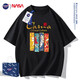 NASA GISSNASA聯(lián)名短袖t恤男國潮China故宮半袖純棉新款夏季寬松男裝 NA24-黑色 3XL  建議185-200斤
