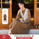 香影長(cháng)袖連衣裙套裝女2025秋季新款馬甲輕熟一整套穿搭兩件套裙裝 駝色 S