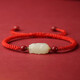 歐蒂朵本命年紅繩轉運貔貅和田玉手鏈男女款手工編織情侶手繩禮物女 【和田玉貔貅】紅繩手鏈