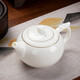 杰藝陶瓷茶具羊脂玉品茗杯功夫蓋碗茶壺茶杯德化白瓷茶盞泡茶主人單杯 羊脂玉【茶壺】描金龍耳壺