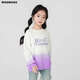 moonkids女童套裝2025新款春秋款兒童衛(wèi)衣牛仔喇叭褲洋氣秋裝大童兩件套薄 4913漸變紫衛(wèi)衣 130 cm