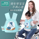 黎夢(mèng)思電動(dòng)車(chē)兒童安全綁帶電瓶背帶摩托車(chē)安全帶騎車(chē)坐帶娃神器寶寶小孩 藍綠色小狐貍