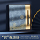樺裕京國潮筆記本本子禮盒套裝故宮文創(chuàng  )禮品公司企業(yè)年會(huì )伴手禮商務(wù)紀念品中國風(fēng)記事本高顏值會(huì )議記錄本 霧霾藍-故宮筆記本+古銅筆