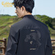 卡賓（CABBEEN）【重工刺繡】國(guó)風(fēng)萬(wàn)針繡夾克男2024秋季新款潮牌黑色外套高級(jí) 煤黑色01 XL /180/52
