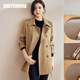 ROEYSHOUSE羅衣氣質(zhì)英倫風(fēng)衣女秋冬裝新款知性OL卡其綠外套05323 卡其綠 L