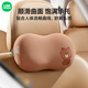 潮九玩五汽車(chē)頭枕護頸枕高彈頸枕可愛(ài)靠墊枕頭車(chē)枕頸托車(chē)用記憶棉頸枕靠墊 頭枕 BROWN款