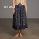 ERDOS 春夏傘裙優(yōu)雅幾何定位印花都市時(shí)尚休閑A字裙女半身裙 藏藍(lán) XL 170/76A