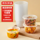 京東京造 一次性飯盒餐盒打包食品級可微波圓形帶蓋燒烤露營500ml【15套】