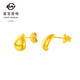 菜百首飾黃金耳飾 足金5G閃耀金月牙豆豆耳釘 時(shí)尚水滴扣耳釘 計價(jià) YZ 黃金耳飾 約2.29g