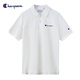 冠軍涂鴉日版champi冠繡Polo衫夏季純色透氣短袖男女同款情潮牌 白色Polo小標(biāo) L 120-135斤左右