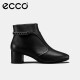 爱步（ECCO）【明星同款】靴子女 冬季保暖切尔西女靴粗跟皮靴 型塑290933 黑色29093301001 38