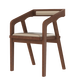 予凡北歐實(shí)木餐椅家用書(shū)椅靠背電腦簡(jiǎn)約辦公椅木椅咖啡廳扶手椅子 淺胡桃色