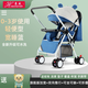 豪威 嬰兒推車(chē)可坐可躺超輕便折疊傘車(chē)冬夏兩用寶寶小推車(chē)嬰兒車(chē) 牛仔藍+可坐躺+雙向推+水洗