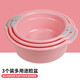【三個(gè)裝】宅一起雙耳帶孔臉盆塑料盆加厚臉盆組合學(xué)生洗臉洗衣盆三個(gè)套裝母嬰盆 少女粉【大中小3個(gè)】