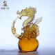 琉璃吉祥物祥龍吸水?dāng)[件招財(cái)客廳玄關(guān)高檔裝飾品生肖龍水晶工藝品 龍騰盛世?。ㄧ晟?00%琉璃