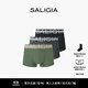 SALIGIA運動(dòng)系列無(wú)氧俱樂(lè )部5A抗菌錦氨織物男士平角內褲 【耐力綠+自律灰+爆發(fā)黑】 3條 L