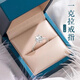 BJYL1克拉水鉆戒指女生輕奢開(kāi)口食指環(huán)結(jié)婚情侶對(duì)戒子情人節(jié)禮物女友 1克拉開(kāi)口可調(diào)節(jié)【普通禮盒】