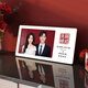 一面墻結婚登記照相框領證紀念證件照桌面擺臺裝飾水晶畫框照片畫框裝裱 A輕奢金 40*20cm