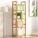 竹藝佳（ZHUYIJIA）收納儲物架客廳臥室落地楠竹多層置物架可放書(shū)雜物架層架家用架子 加固全板-五層35cm置物架