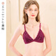 美標【特惠讓利】性感文胸女無(wú)鋼圈法式蕾絲抹胸薄款多色胸罩內衣 酒紅 80B