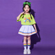 魅樂凱六一兒童啦啦隊(duì)演出服小學(xué)生校運(yùn)動會開幕式班服表演幼兒園合唱服 綠色彩虹短袖+白裙+襪子+方巾 130 （尺碼標(biāo)準(zhǔn)）