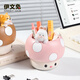 伊文兔（THE RABBIT IVEN）趣味蘑菇筆筒擺件可愛多肉花盆創(chuàng)意辦公室擺件生日禮物女開學(xué)禮物 趣味蘑菇筆筒-兔子