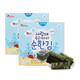拿嘟（nahtoo）那都進口無調(diào)味海苔20g*2盒兒童零食即食海帶紫菜包飯香脆拌飯料