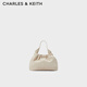 CHARLES&KEITH時(shí)尚柔軟鏈條單肩云朵包女生日禮物送女友CK2-10151320 Beige米色 S